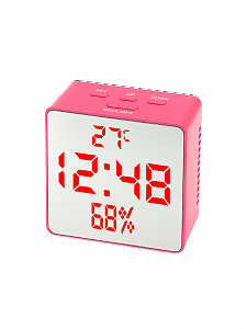 VST 887Y-1 Красные часы настольные (без блока)